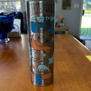 Starbucks Stainless Steel Tumbler & Lid. North Carolina Series.